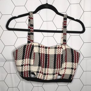 5/$20 NWOT ☀️ Plaid Crop Top